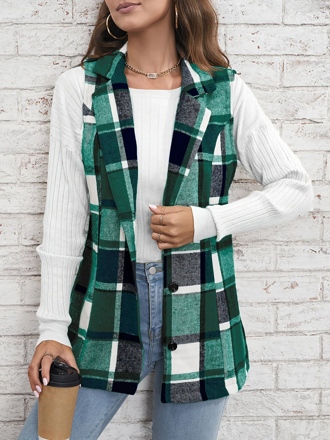 Julia | Elegant And Timeless Plaid Layering Vest