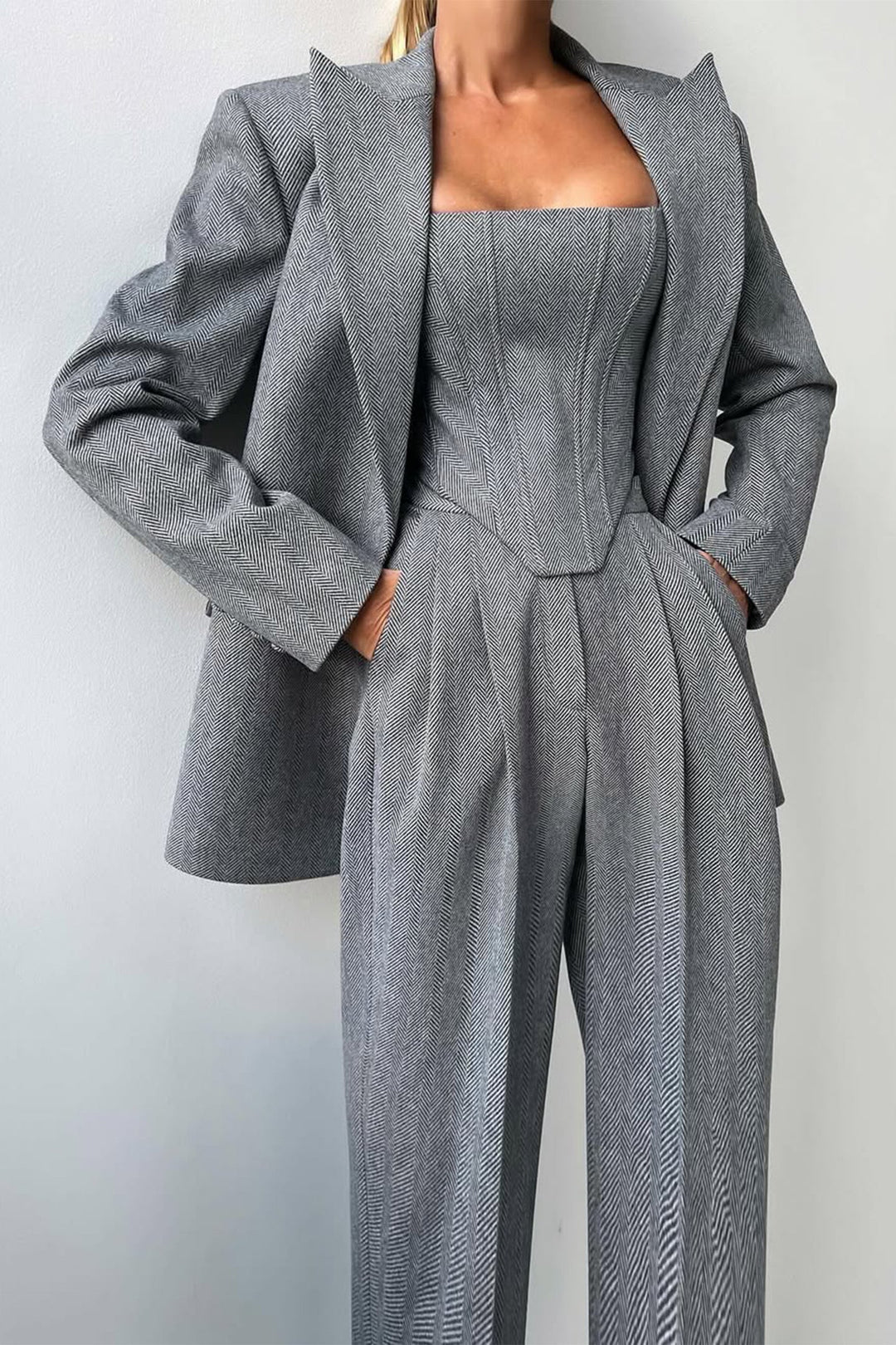 Isabelle | Stilvolles und vielseitiges dreiteiliges Blazer-Set