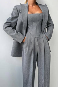 Isabelle | Stilvolles und vielseitiges dreiteiliges Blazer-Set