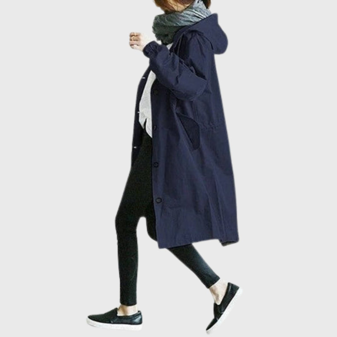 Elizabeth | Chic and Stylish Long Hooded Trench Coat