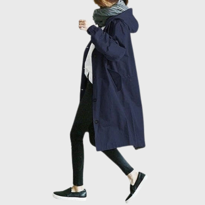 Elizabeth | Chic and Stylish Long Hooded Trench Coat