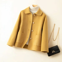 Audrey | Luxurious and Soft Pure Cashmere Doll-Collar Trench Coat