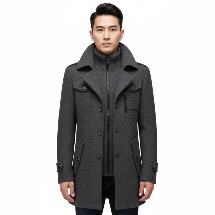 Claus | Double Layer Coat – Modern Elegance for Men