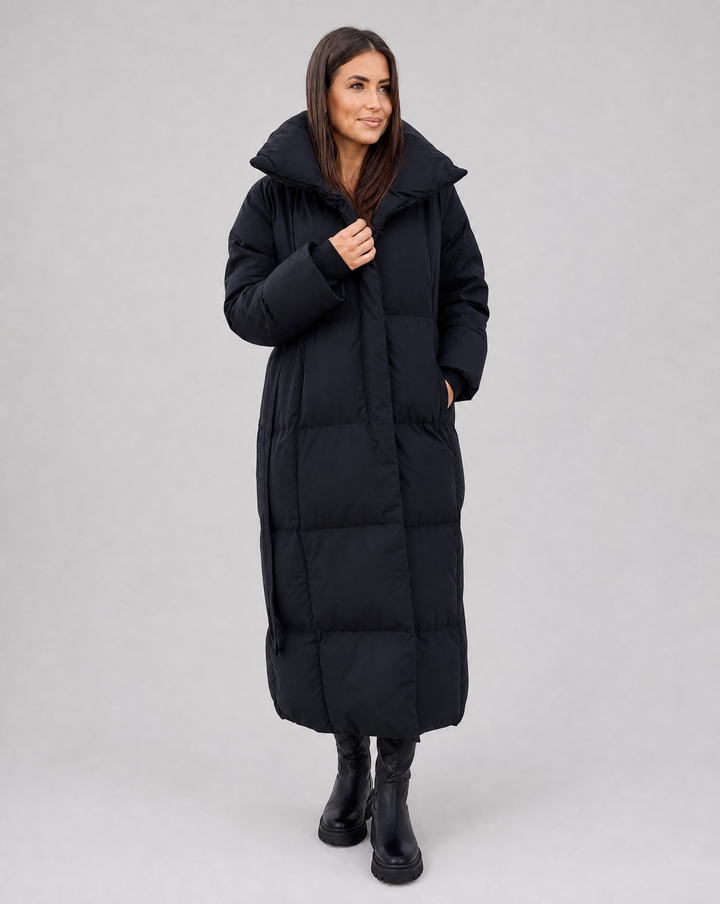 Velora | Long Puffer Jacket – Quilted Winter Coat for Women
