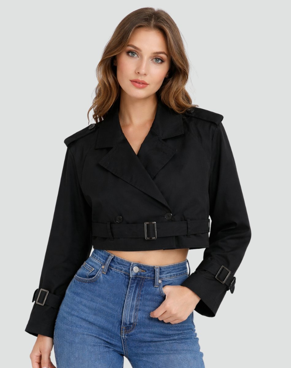 Olivia | Comfortable And Stylish Short Tailored Trench Coat