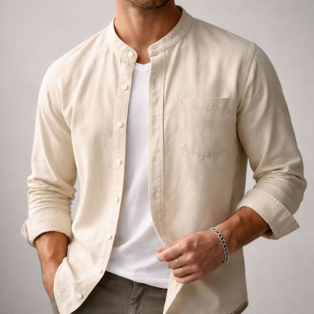Riley | Casual Linen Shirt – Structured Design for Effortless Style