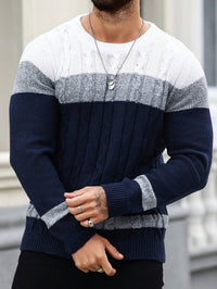 Liam | Comfortable And Versatile Colorblock Knit Sweater