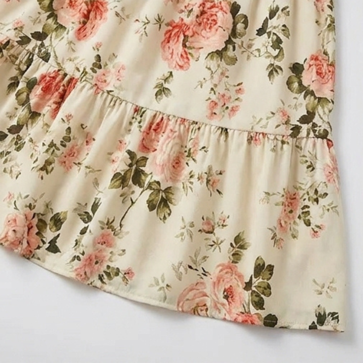Florenza | Midi Dress – Floral Smocked Design for Women