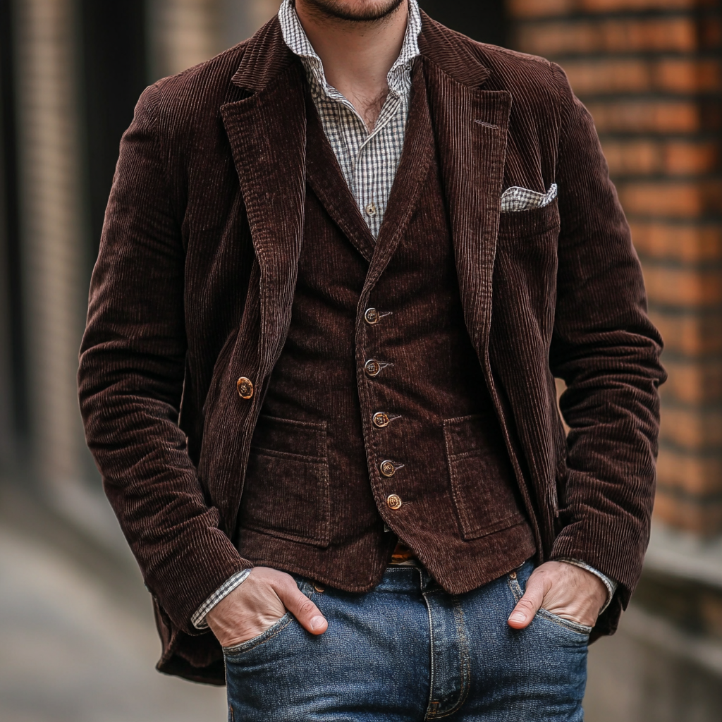 Alexander | Ensemble classique et vintage pour homme, avec blazer et gilet
