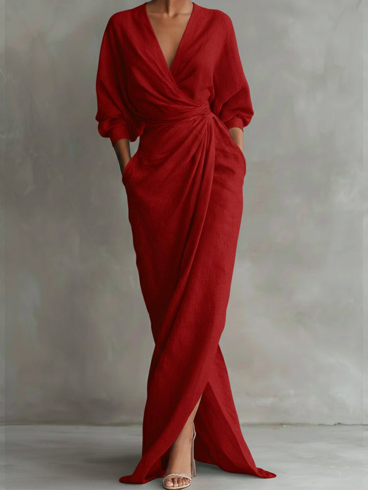 Mila | Abito lungo elegante e comodo con maniche lunghe
