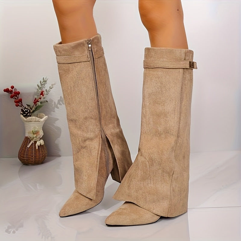 Hazel | Elegant And Sophisticated Suede Knee High Boots