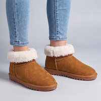 Celeste | Bottines fourrées à lacets en daim, douillettes et élégantes