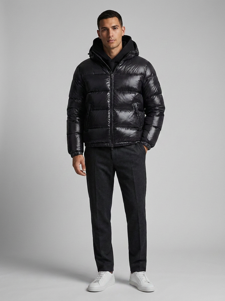 Pinnacle | Men's Hooded Puffer Jacket for Style and Warmth