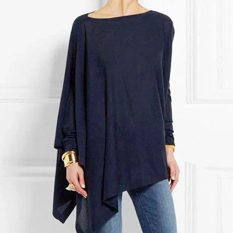 Eleanor | Soft and Comfortable Asymmetric Knit Tunic Top