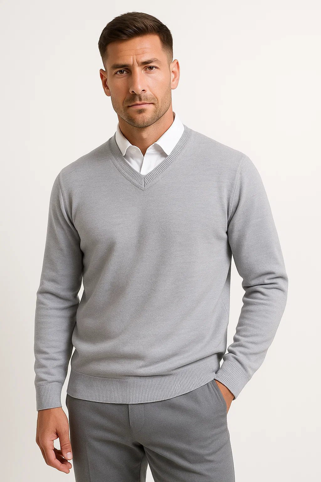 Tom | Cashmere V-Neck Slim Fit Sweater for Men