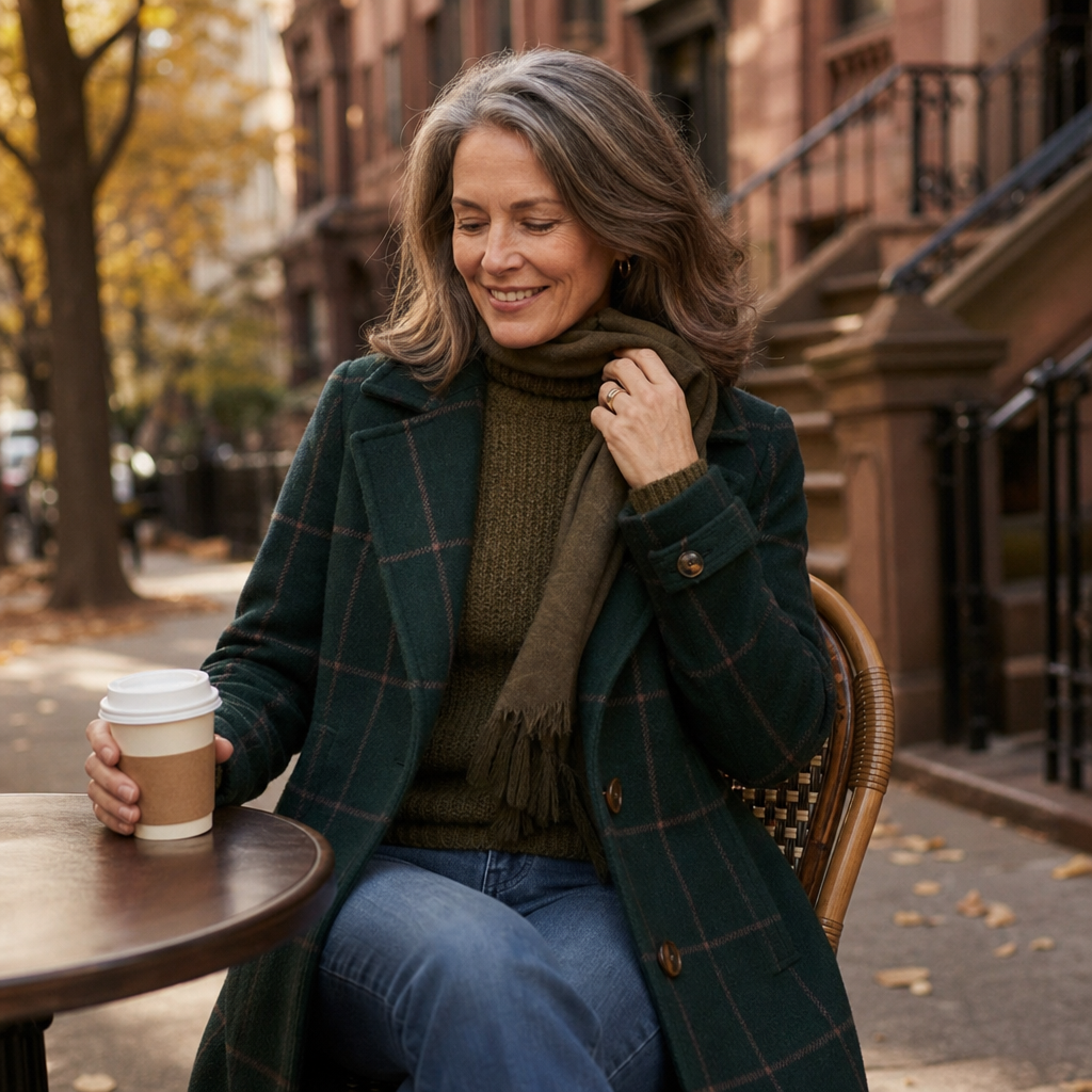 Wearbella | Plaid Oversized Coat – Stylish Checkered Design for Women