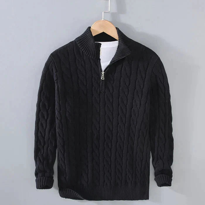 Maël | Knit Sweater – Stylish Cable Knit Design for Men
