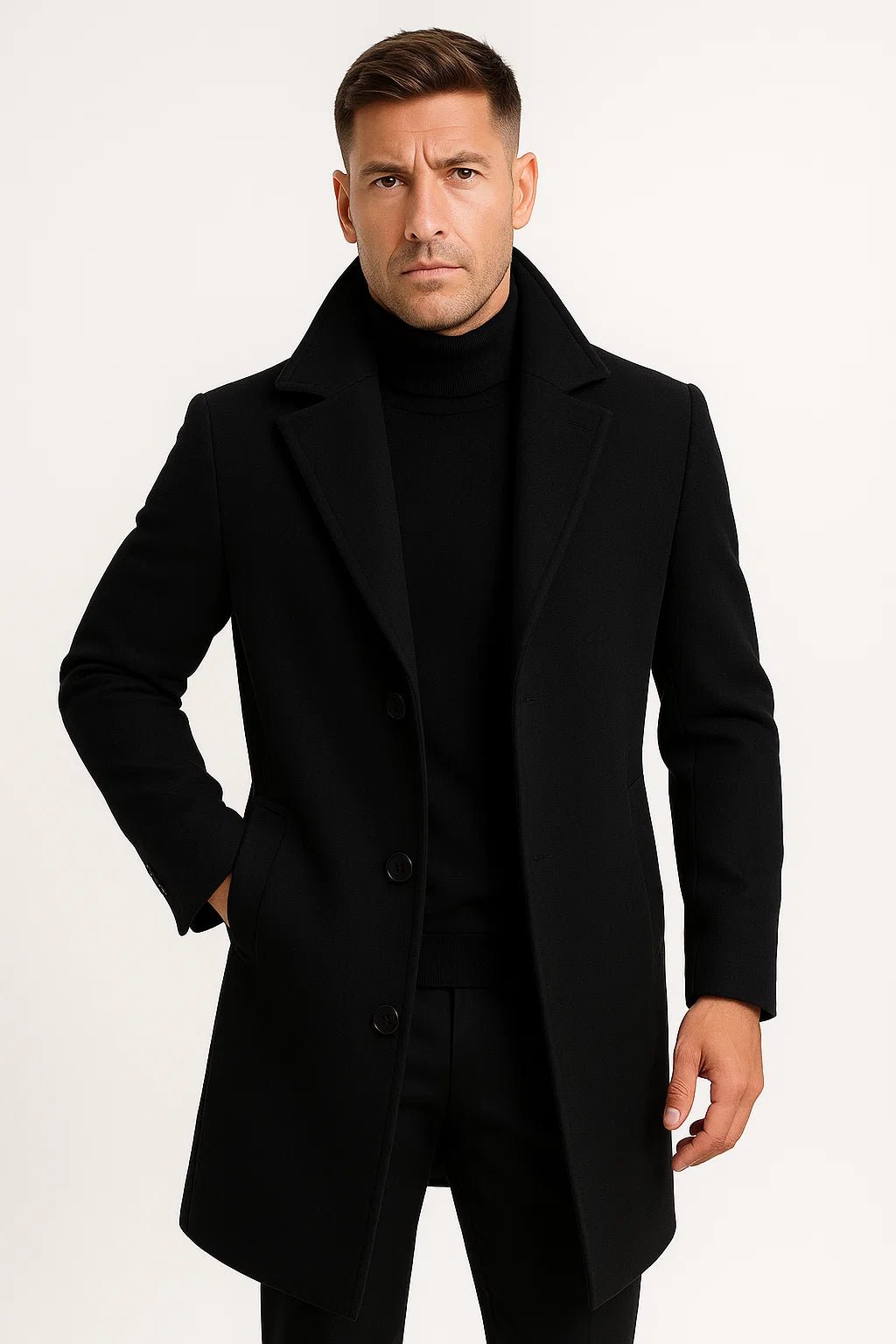 Moderne | Trench Coat – Stylish Mid-Length Design for Men