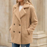Emma | Kuscheliger und stylischer Teddy-Fleece-Mantel für Damen