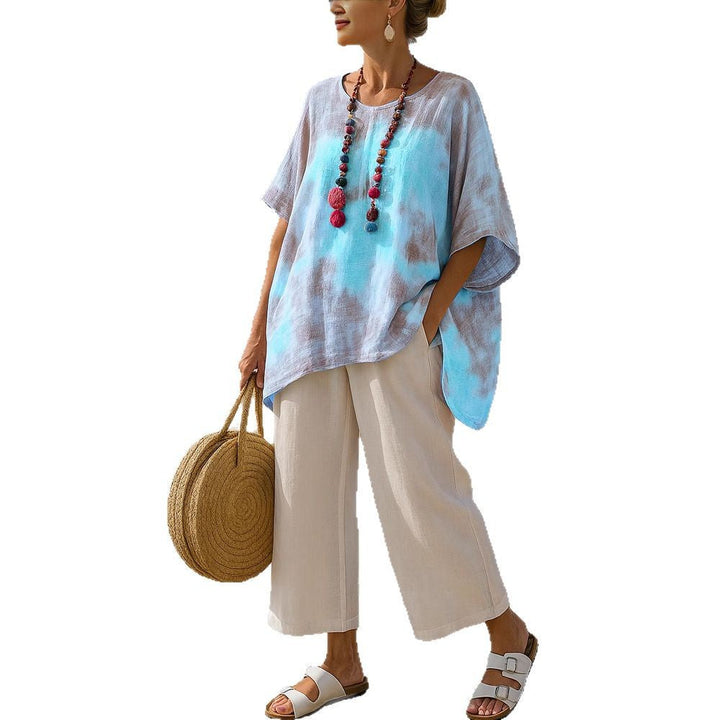 Camila | Lightweight Gradient Asymmetric Tunic Top