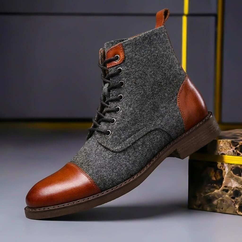 Alexander | Comfortable And Warm Leather Wool Boots 0