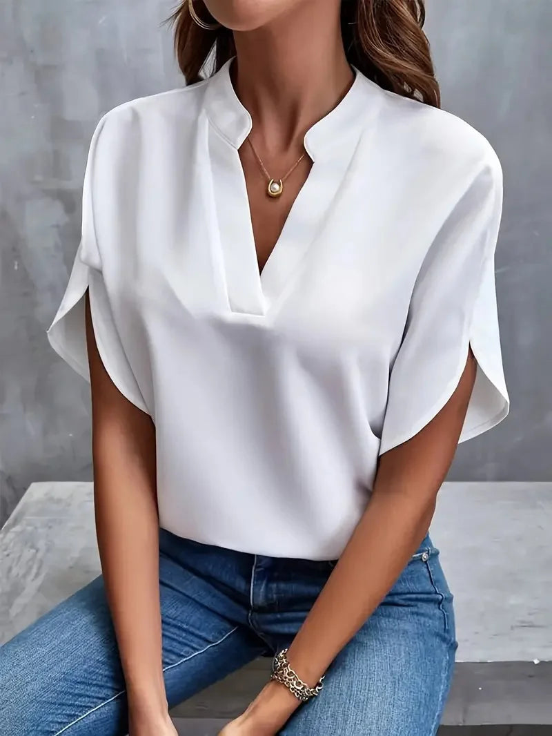 Alica | Comfortable & Versatile V-neck Blouse 4