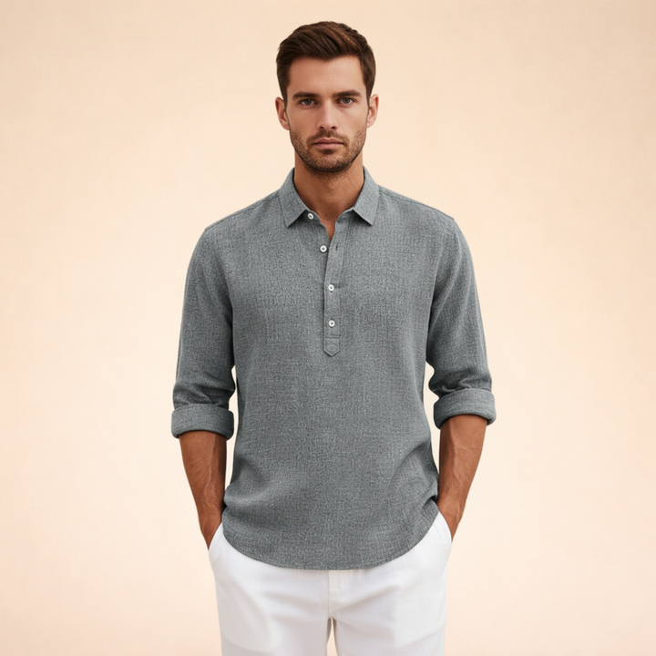 Alton | Men's Polo Shirt – Elegant, Lightweight & Breathable Linen 1