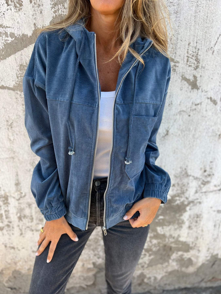 Amy | Soft Cord Fabric Casual Style Jacket 0