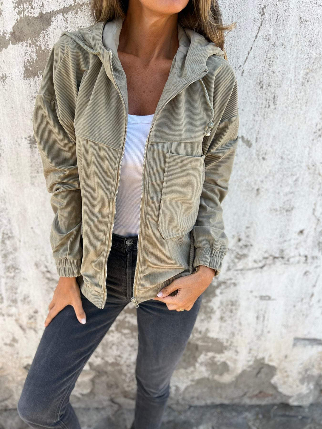 Amy | Soft Cord Fabric Casual Style Jacket 2