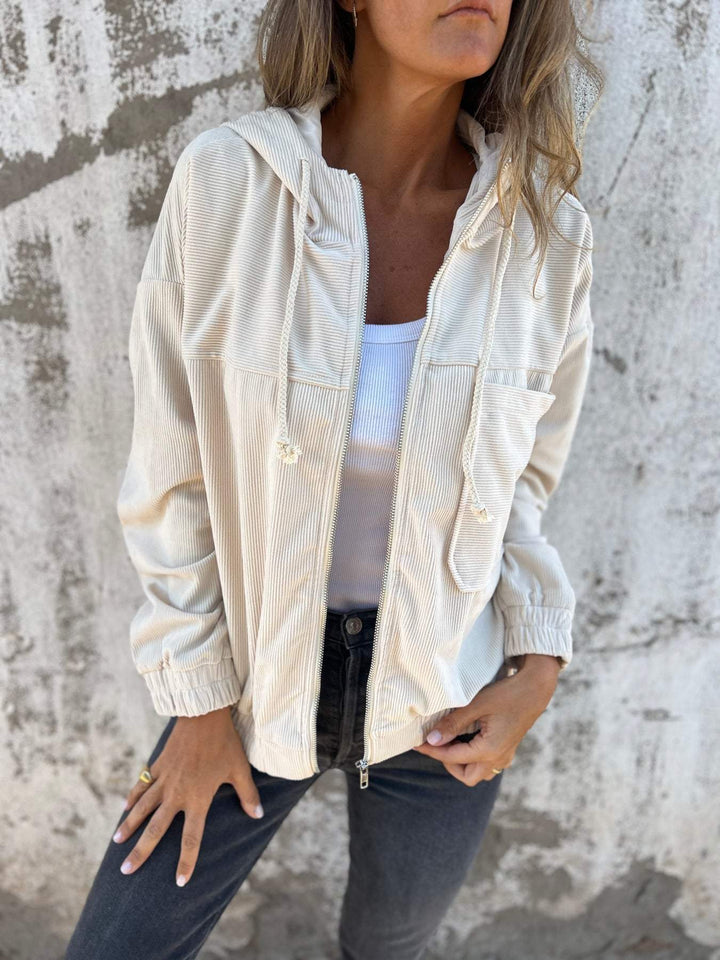 Amy | Soft Cord Fabric Casual Style Jacket 9