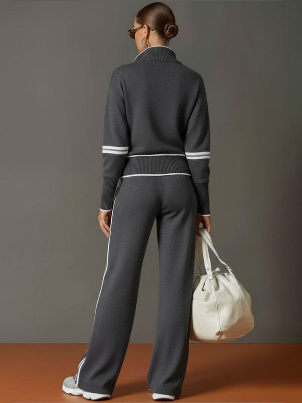 Angelika | Premium Lounge Set with Flowing Wide-Leg Trousers 8