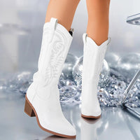 Mila | Vintage Inspired Cowboy Boots with Block Heel