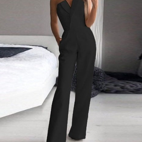 Anne | Elegant and Vibrant Sleeveless Jumpsuit 0