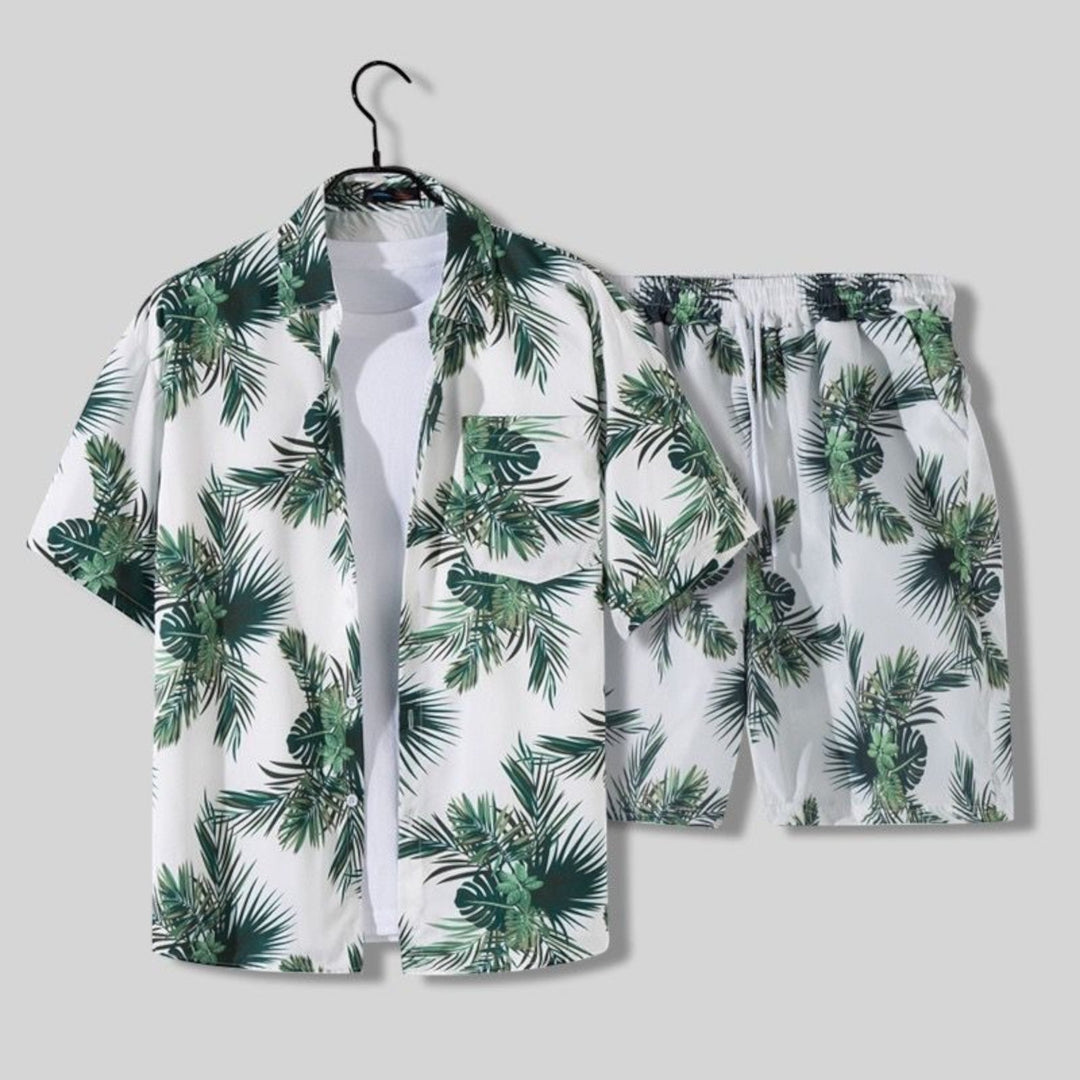Archie | Summer Set for Men Tropical Shirt and Shorts Ensemble 9