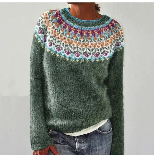 Aria | Women's Retro Striped Relaxed-Fit Knit Sweater 3