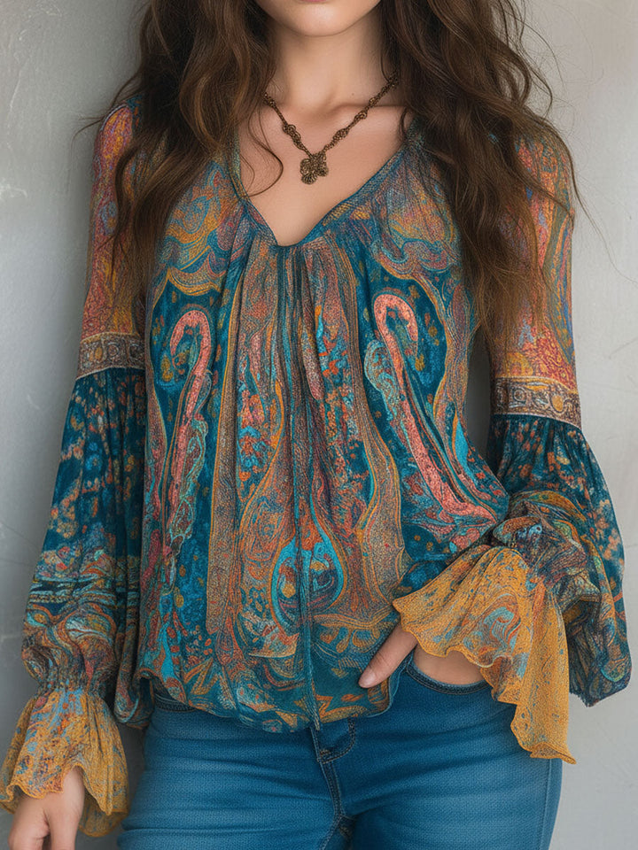 Aurora | Elegant and Stylish Bohemian Chiffon Blouse 2
