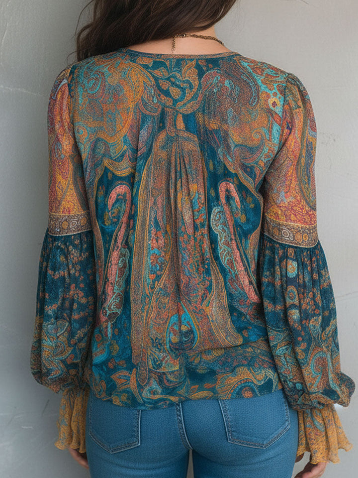 Aurora | Elegant and Stylish Bohemian Chiffon Blouse 5