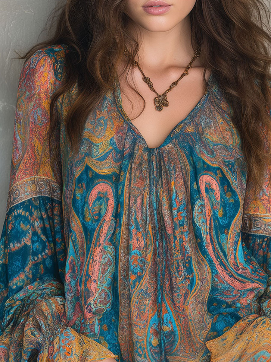 Aurora | Elegant and Stylish Bohemian Chiffon Blouse 6