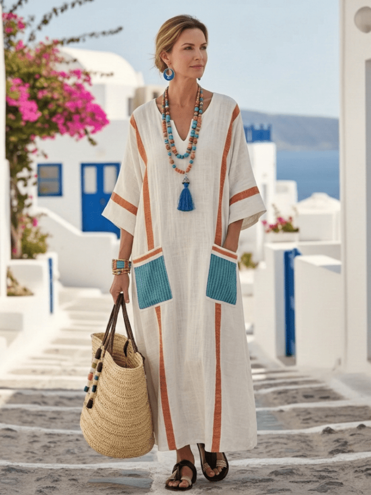 Aurora | Sophisticated and Practical V-Neck Maxi Dress 2