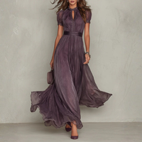 Jessika | Abito lungo in chiffon elegante e sofisticato