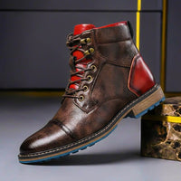 Ethan | Elegant And Premium Two-Tone Leather Boots