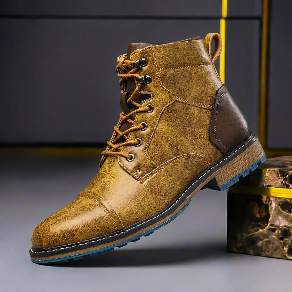 Benjamin | Refined  And Premium Two-Tone Leather Boots 2
