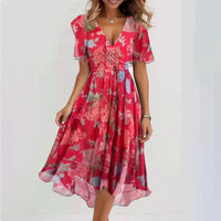 Marie | V-Ausschnitt Sommer Cocktailkleid