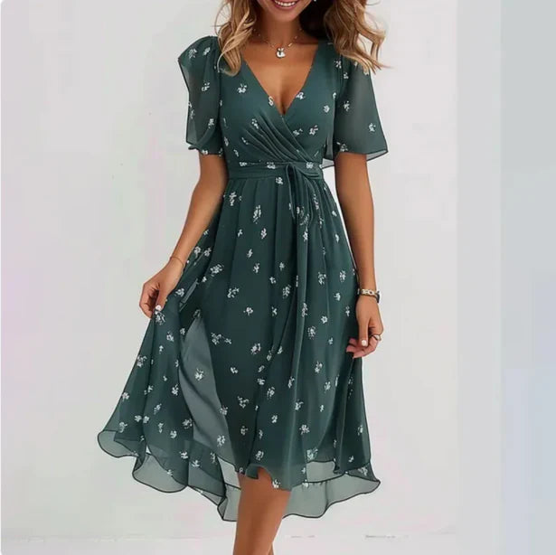 Brianna | Summer & Cocktail Style  V-Neck Dress 1