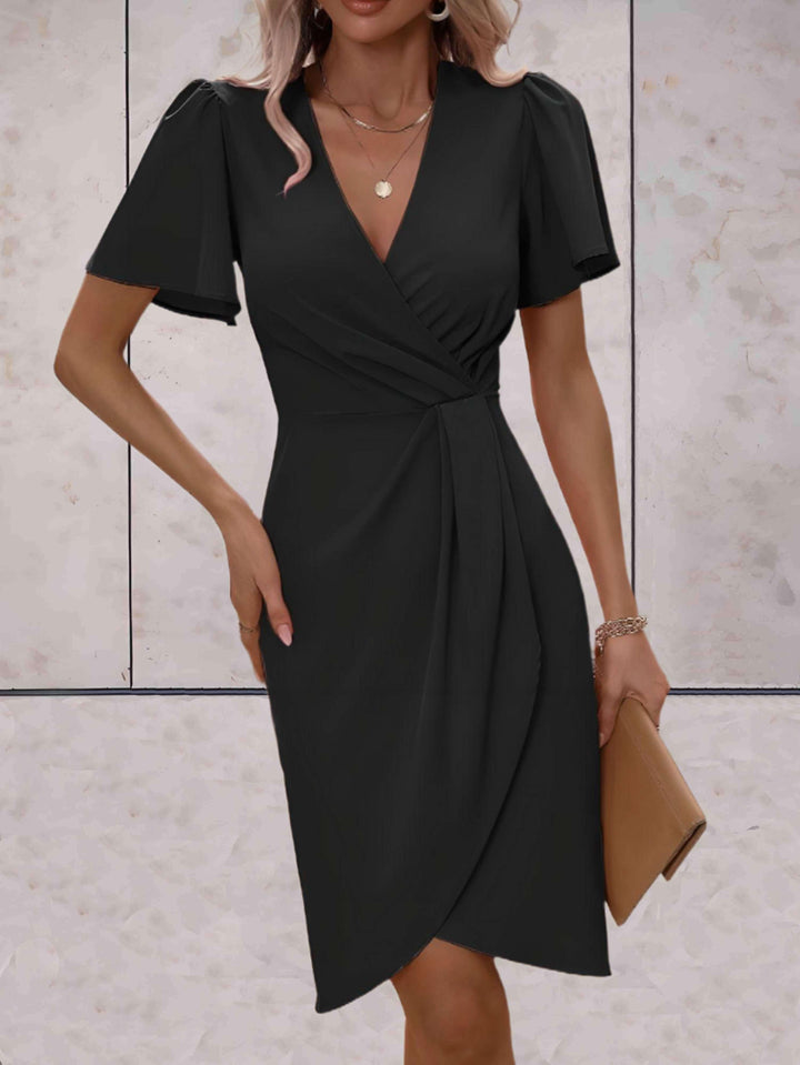 Caitlyn | Elegant V-Neckline Wrap Dress 10