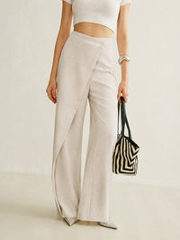 Elena | Sophisticated Asymmetric Wrap Front Pants