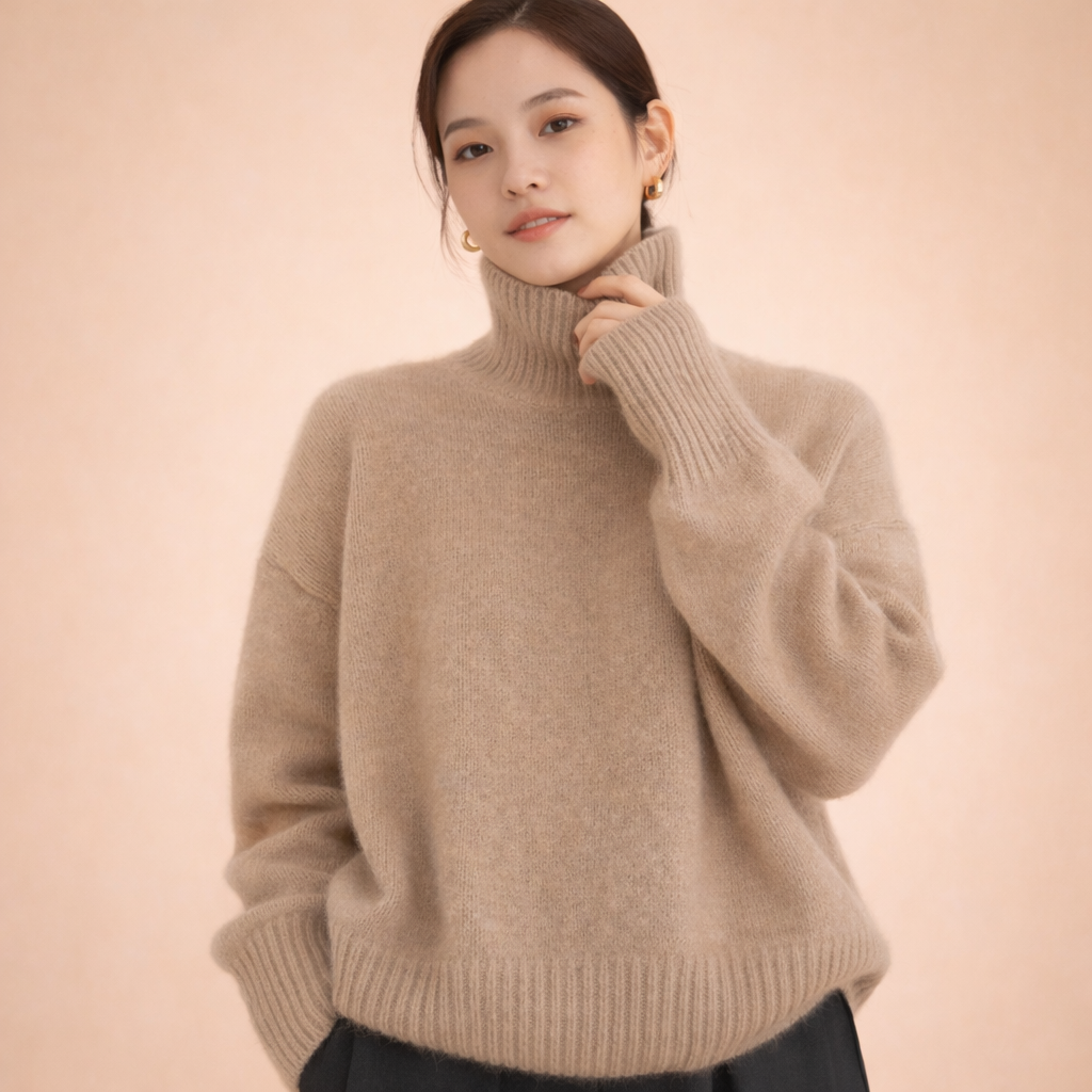 Celia | Women's Cashmere Sweater – Soft, Elegant & Warm Turtleneck 1