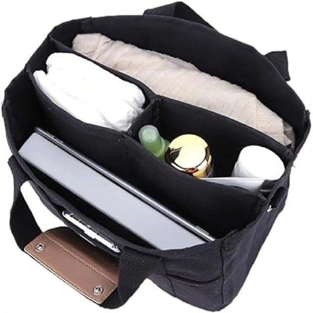 Charlotte | Spacious Multi-Pocket Canvas Tote Bag 4
