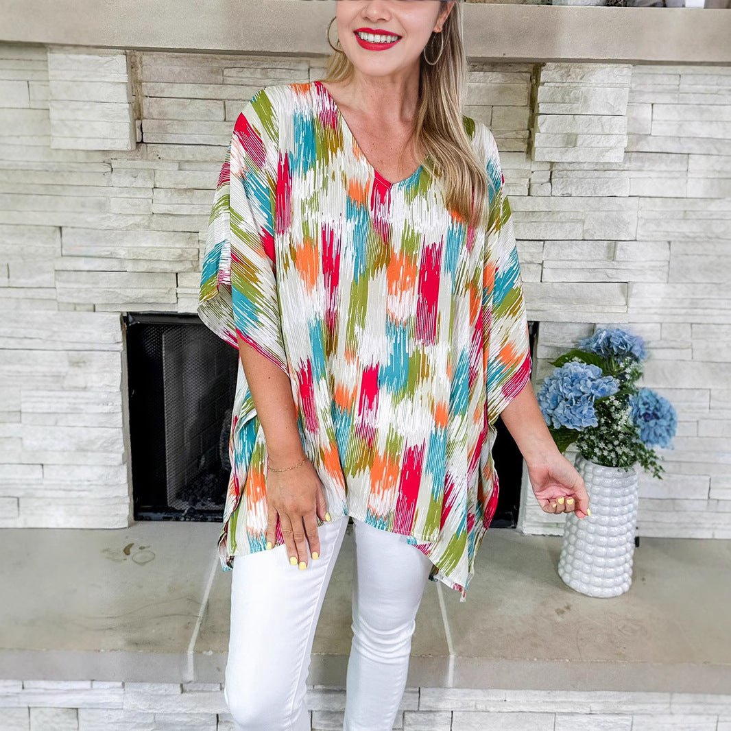 Chloe | Comfortable And Vibrant abstract print tunic top 4