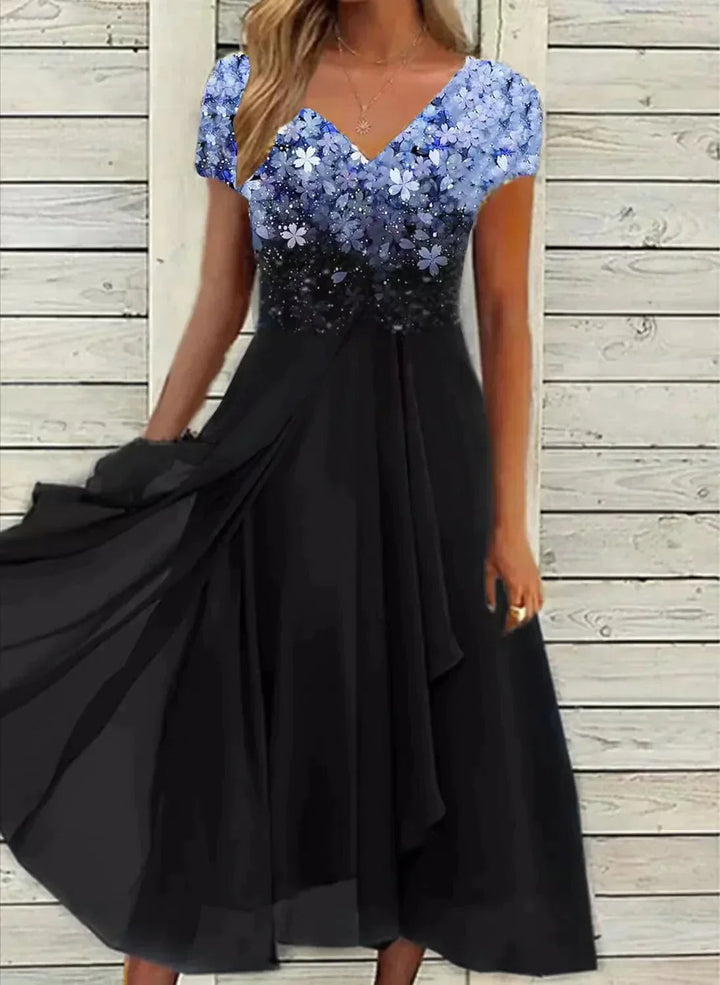 Christina | Flexible Fabric Chic Elegance Cocktail Dress 0